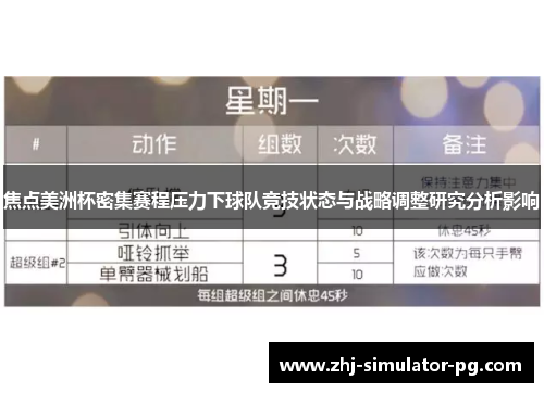 焦点美洲杯密集赛程压力下球队竞技状态与战略调整研究分析影响 焦点美洲杯密集赛程压力下球队竞技状态与战略调整研究分析影响